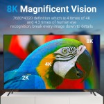 Кабель Vention HDMI-HDMI V2.1 (M/M) Cotton Braided 8K 60Hz 4K 120Hz 48Gbps 1m Silver (ALCIF)