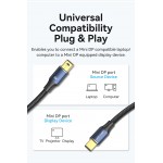 Кабель Vention MiniDisplayPort-MiniDisplayPort 8K 60Hz 4K 144Hz 2K 240Hz 32.4Gbps HDR 1.5m Blue (HCGLG)