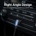 Кабель Audio Aux 3.5мм-3.5мм Vention M/M 90° Degrees Flat TPE gold-plated 1.5m Black (BANHG)