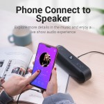 Кабель Audio Aux 3.5мм-3.5мм Vention M/M 90° Degrees Flat TPE gold-plated 1.5m Black (BANHG)
