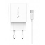 Сетевое зарядное устройство Foneng EU46 QC3.0 1USB 3A White (EU46-CH-TC) + кабель USB-Type-C