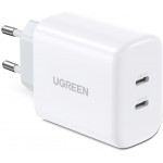 Сетевое зарядное устройство Ugreen CD243 2Type-C PD 40W 3A White (10343)
