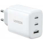 Сетевое зарядное устройство Ugreen CD275 1USB 2Type-C PD 66W 3A White (90496)