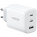 Сетевое зарядное устройство Ugreen CD275 1USB 2Type-C PD 66W 3A White (90496)