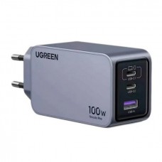 Сетевое зарядное устройство Ugreen X757 GaN 1USB 2Type-C PD 100W 3A Nexode Pro Gray (25874)
