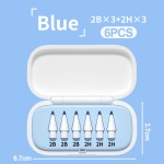 Набор наконечников Goojodoq для стилуса Apple Pencil (1 2 3 Gen Pro) 3X2B 3X2H 6шт White (Blue Box) (1005008240221292WB6)