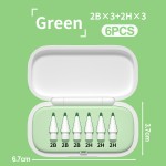 Набор наконечников Goojodoq для стилуса Apple Pencil (1 2 3 Gen Pro) 3X2B 3X2H 6шт White (Green Box) (1005008240221292WG6)