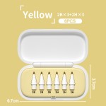 Набор наконечников Goojodoq для стилуса Apple Pencil (1 2 3 Gen Pro) 3X2B 3X2H 6шт White (Yellow Box) (1005008240221292WY6)