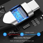 Кабель Type-C-Type-C 3.1 Vention TPE Nylon Thunderbolt 3 4K 60Hz PD 60W 3A 5Gbps nickel-plated 2m Grey (TAAHH)