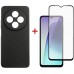 Чехол накладка Dengos Carbon TPU для Xiaomi Redmi 14C Black (DG-KM-119) + Стекло
