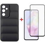 Чехол накладка Dengos TPU для Samsung A35 SM-A356 Black (DG-KM-56) + Стекло