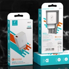Сетевое зарядное устройство SkyDolphin SC31 QC3.0 1USB 3.5A White (SDMZP-000154)