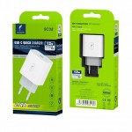 Сетевое зарядное устройство SkyDolphin SC38T 1Type-C 2.4A White (SDMZP-000181)
