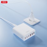 Сетевое зарядное устройство XO L133 3Type-С 3USB 3А PD 75W QC 3.0 White (L133.white)