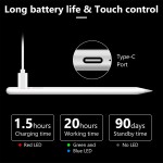 Стилус + чехол Goojodoq Active Magnetic 3 Gen Android (Apple iPad до 2017) Type-C 1.2mm универсальный White