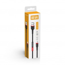 Кабель ColorWay USB-Lightning (M/M) 2.4 А 1m Black (CW-CBUL064-BK)