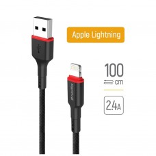 Кабель ColorWay USB-Lightning (M/M) 2.4 А 1m Black (CW-CBUL064-BK)