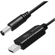 Кабель ColorWay для роутера 12V (USB-DC 5.5х2.5mm) 1m Black (CW-CBUD067-BK)