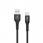 Кабель SkyDolphin S05T TPE Frost Line USB-Type-C (M/M) 1m Black (SDUSB-000551)