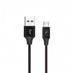 Кабель SkyDolphin S55V Neylon USB-MicroUSB (M/M) 1m Black (SDUSB-000438)