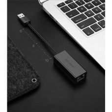 Адаптер Ugreen 2.0 USB-RJ45 Ethernet 100Mb CR110 Black
