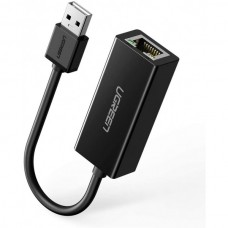 Адаптер Ugreen 2.0 USB-RJ45 Ethernet 100Mb CR110 Black