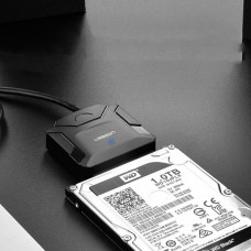 Адаптер Ugreen 3.0 USB-SATAIII F + DC Black CR108