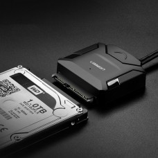 Адаптер Ugreen 3.0 USB-SATAIII F + DC Black CR108
