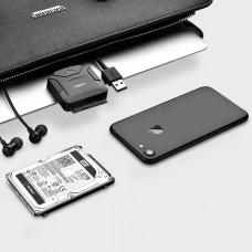 Адаптер Ugreen 3.0 USB-SATAIII F + DC Black CR108