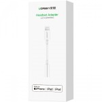 Адаптер Ugreen Lightning-3.5мм 0.10m Headphone Jack US212 White