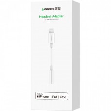 Адаптер Ugreen Lightning-3.5мм 0.10m Headphone Jack US212 White