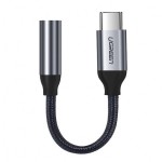 Адаптер Ugreen Type-C-3.5мм M/F 0.10m AV142 Black
