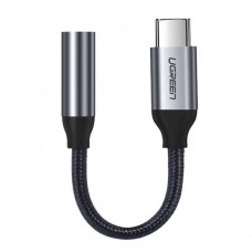Адаптер Ugreen Type-C-3.5мм M/F 0.10m AV142 Black