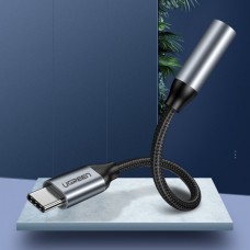 Адаптер Ugreen Type-C-3.5мм M/F 0.10m AV142 Black