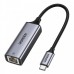 Адаптер Ugreen USB 3.1 Type-C-RJ45 Ethernet 1000 Mb CM199 Grey