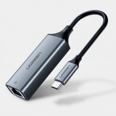 Адаптер Ugreen USB 3.1 Type-C-RJ45 Ethernet 1000 Mb CM199 Grey