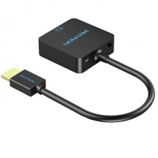 Адаптер Vention HDMI-VGA v.1.4 1080P 60Hz 0.15m 3.5 audio microusb power Black (ACRBB)