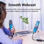 Адаптер Vention USB3.1 Type-C-RJ45 Ethernet 10/100/1000Mbps Gigabit PVC 0.15m Black (CFBBB)