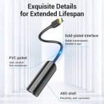 Адаптер Vention USB3.1 Type-C-RJ45 Ethernet 10/100/1000Mbps Gigabit PVC 0.15m Black (CFBBB)