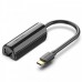 Адаптер Vention USB3.1 Type-C-RJ45 Ethernet 10/100/1000Mbps Gigabit PVC 0.15m Black (CFBBB)