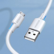Кабель Ugreen USB-MicroUSB 1m 18W Nickel Plating White US289