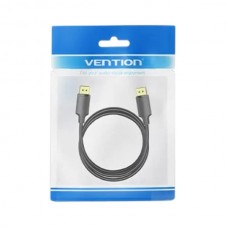 Кабель Vention DisplayPort-DisplayPort v1.2 4K 60Hz 2K 144Hz 1080P 240Hz 21.6Gbps PVC 1m Black (HAKBF)