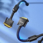 Кабель Vention DVI-D-DVI-D (24+1) Cotton Braided 2K 60Hz Dual Linik gold-plated 3m Black (EAEBI)