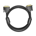 Кабель Vention DVI-D-DVI-D (24+1) Cotton Braided 2K 60Hz Dual Linik gold-plated 3m Black (EAEBI)