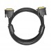 Кабель Vention DVI-D-DVI-D (24+1) Cotton Braided 2K 60Hz Dual Linik gold-plated 3m Black (EAEBI)