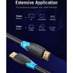 Кабель Vention HDMI-HDMI v2.0 4K 60Hz 18Gbps PVC Round gold-plated 8m Black (AACBK)