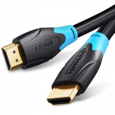 Кабель Vention HDMI-HDMI v2.0 4K 60Hz 18Gbps PVC Round gold-plated 8m Black (AACBK)