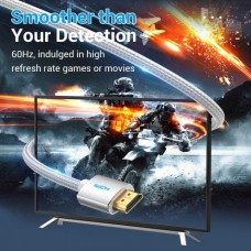 Кабель Vention HDMI-HDMI v2.0 4K 60Hz 2m Cotton Braided Silver (AABIH)