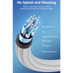 Кабель Vention HDMI-HDMI v2.0 4K 60Hz 2m Cotton Braided Silver (AABIH)