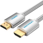 Кабель Vention HDMI-HDMI v2.0 4K 60Hz 2m Cotton Braided Silver (AABIH)